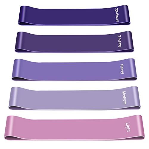 Set di 5 Fasce Elastiche Fitness con Diversi Livelli di Resistenza