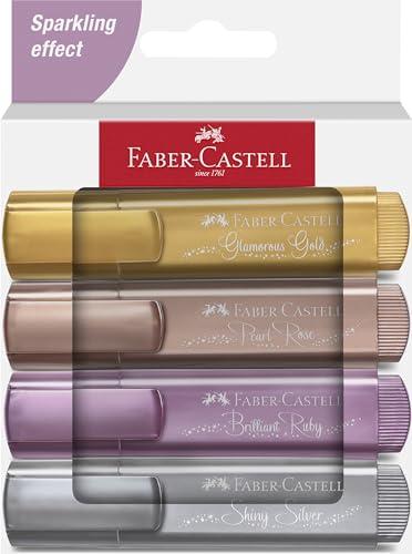 Faber-Castell Evidenziatori Metallizzati - Set da 4