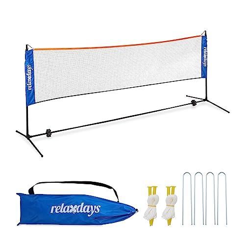 Relaxdays Rete da Badminton Regolabile - Porta il Divertimento Ovunque Tu Voglia