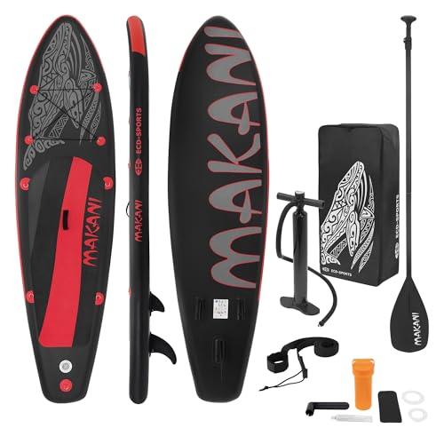 ECD Germany Tavola da Surf Stand Up Paddle SUP Board Makani Rosso-Nero