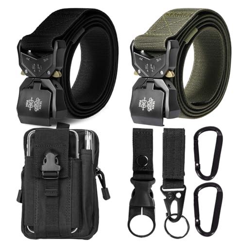 Cinturone Tattico Militare Uomo con Fibbia a Sgancio Rapido e Accessori