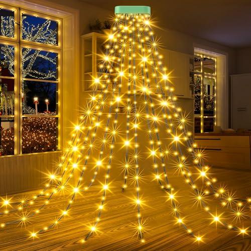 Luci Albero di Natale GYLEFY 2M 400LED Bianco Caldo