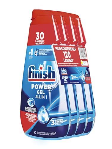 Finish Powergel Detersivo Lavastoviglie Liquido, Multiazione, Poteri Sgrassanti, Fresh, 120 Lavaggi