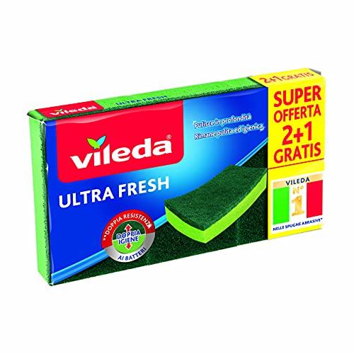 Vileda Ultra Fresh Spugna Abrasiva 2+1