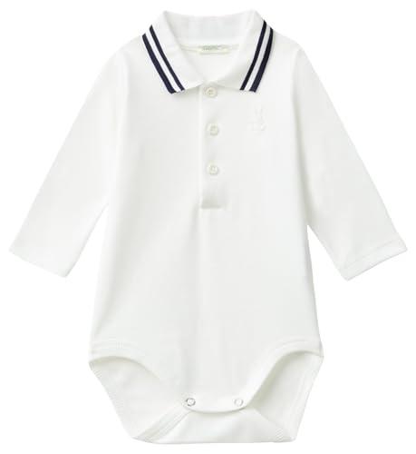 Body neonato United Colors of Benetton in cotone biologico con logo coniglietto