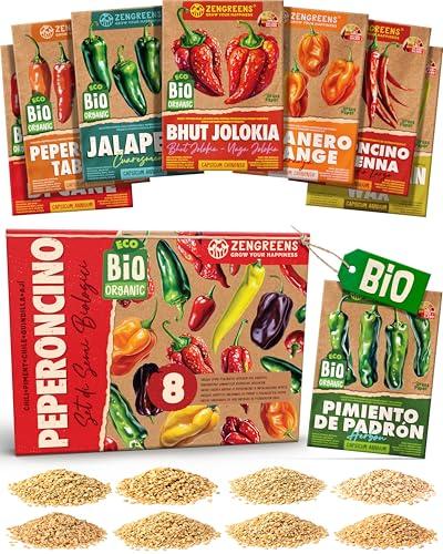 ZenGreens® - Set di Semi di Peperoncino bio (8 pezzi)