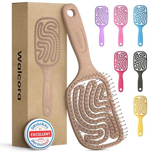 Walcora Spazzola Capelli Districante – Scioglinodi Anti Nodi – Per Capelli Ricci, Lisci, Fini, Bagnati e Lunghi – Hair Brush Anti Rottura per Donna, Uomo e Bambini