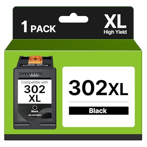 302XL Nero Sostituzione per Cartuccia HP 302 XL Nero per Envy 4525 4527 Officejet 3833 3830 3835 3834 4650 3831 5232 5230 4652 5220 Deskjet 3630 2130 1110 3634 3639 per Envy 4522 Stampante (1 Nero)