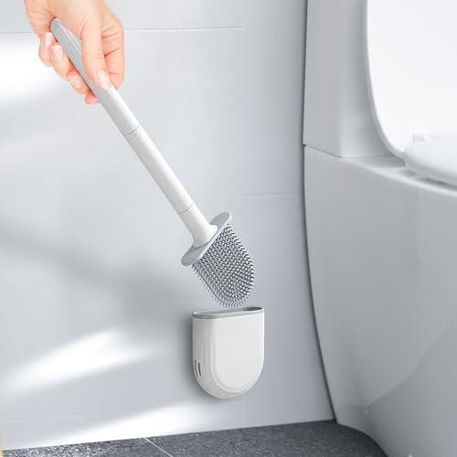 Set Scopino WC Silicone con Supporto Ventilato - Bianco