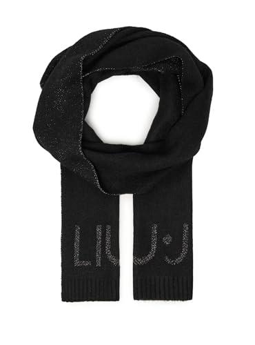 Liu Jo Sciarpa Logo Lurex Nera