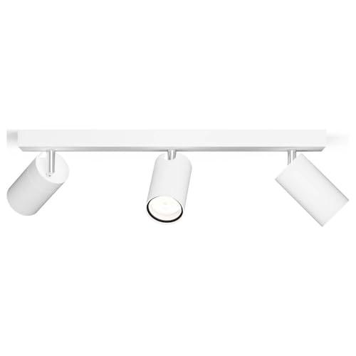 Philips Idris - Faretto da Bagno a 3 Luci, Bianco, GU10