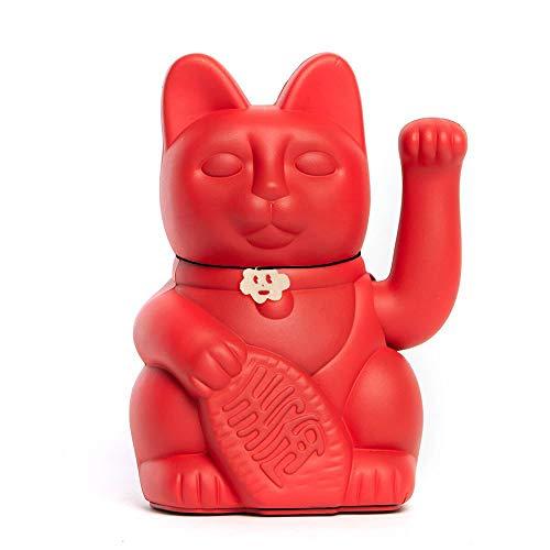 Gatto Portafortuna Maneki Neko Rosso Fragola - Taglia M (15cm)
