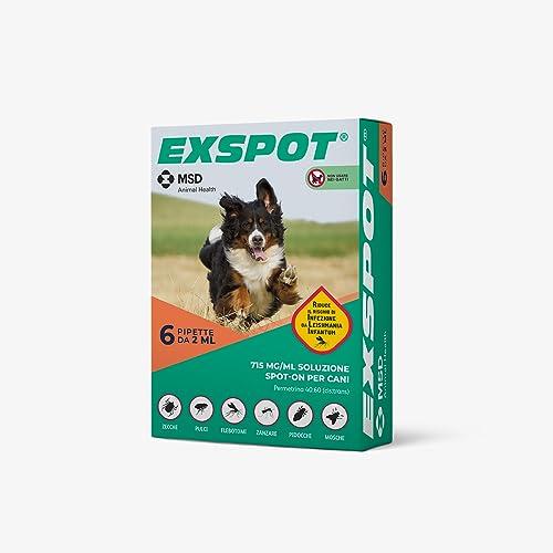 Exspot 2ml - Gocce Antiparassitario Cane - Pipette Antiparassitario Cani Per Cani Di Taglia Grande
