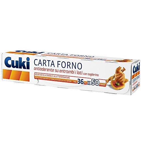 Cuki Carta Forno Antiaderente Professionale 36x50m con Taglierina