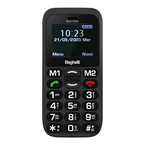 Beghelli - Telefono Salvalavita SLV10N per Anziani, gsm con Tasto SOS, Chiamata Rapida, Grandi Tasti, Volume Alto, Display 1.77