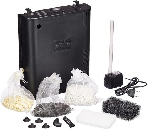 AMTRA FILTERING BOX BLACK 150 - Filtro interno biologico per acquari con pompa 520 lt/h e materiali filtranti professionali