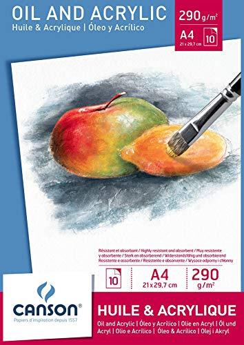 Blocco Canson Olio & Acrilico, 10 Fogli - 40x30 cm