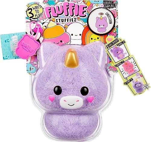 Fluffie Stuffiez Peluche da collezione piccolo - UNICORN - Sorpresa con gioco fidget ASMR e pelliccia da sfilare, peluche ultra-morbido - Età 4+