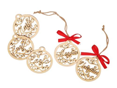 Palline di Natale in legno personalizzabili (15 pezzi)