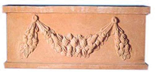 Fioriera in terracotta fatta a mano rettangolare