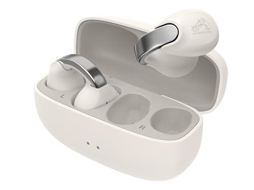 JVC Nearphones HA-NP1T-W, Cuffie in stile Earcuff con archetto lucido, vestibilità comoda, connessione multipoint, Bluetooth 5.3, autonomia di 24 ore, compatibili con app - Bianco