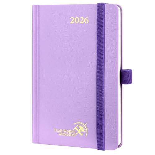 Agenda Settimanale 2026 POPRUN Piccola A6 Viola Chiaro