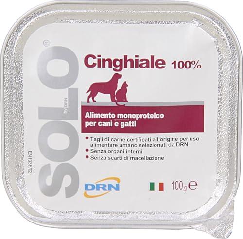 DRN Solo Cinghiale - Alimento Monoproteico per Cani e Gatti (32 x 100g)