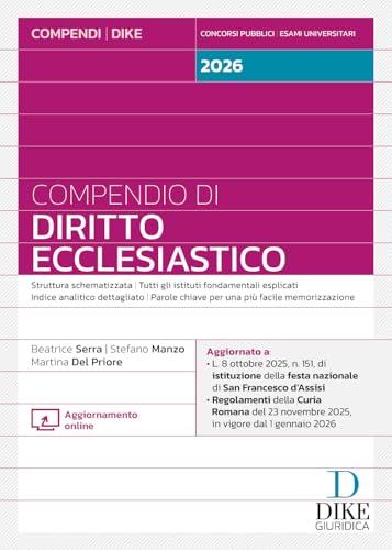 Compendio di diritto ecclesiastico 2026. Con aggiornamento online