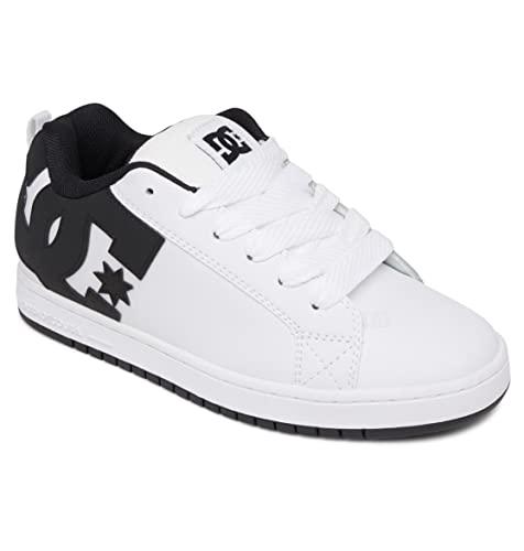 DC Shoes Court Graffik Scarpe da Skateboard Uomo Bianco Nero