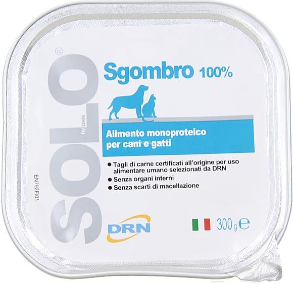 DRN Solo Sgombro - Alimento Monoproteico per Cani e Gatti - 18 confezioni x 300g