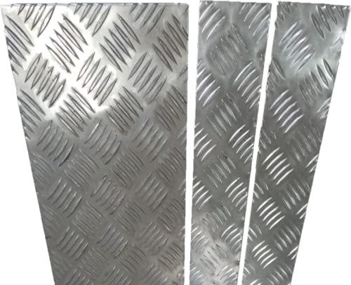 lamiera in ALLUMINIO MANDORLATA lega 1050A bordini fasce mandorlate (150x1000mm)