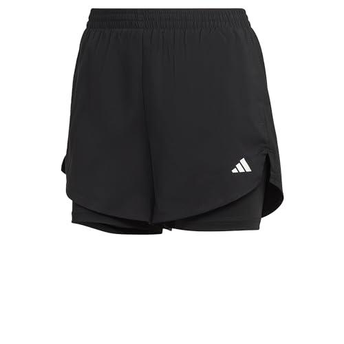 adidas AEROREADY Made for Training Minimal Two-in-One Shorts Donna - Nero/Bianco