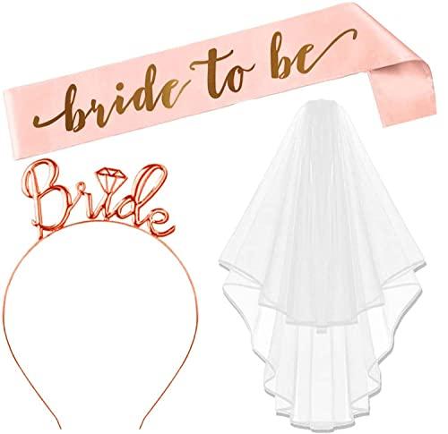 Kit Addio al Nubilato Bride to Be: Fascia, Velo e Corona