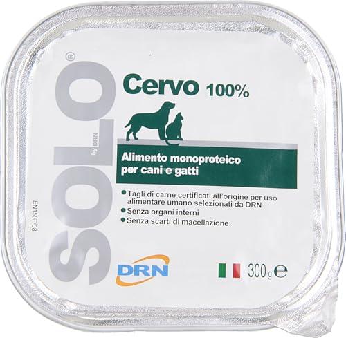 DRN Solo Cervo - Alimento Monoproteico per Cani e Gatti - 18 confezioni da 300g