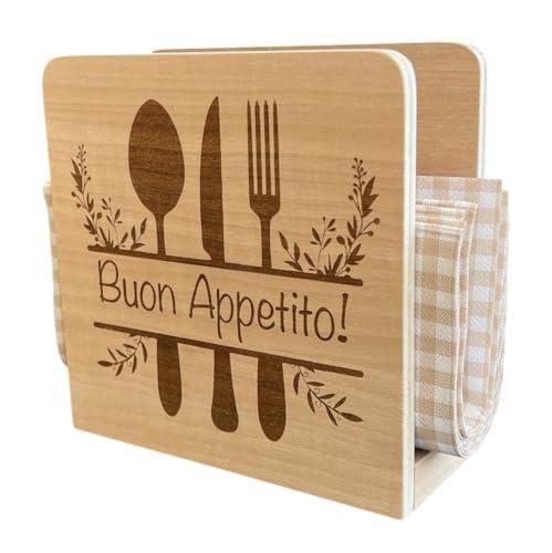 Portatovaglioli da Tavola in Legno 