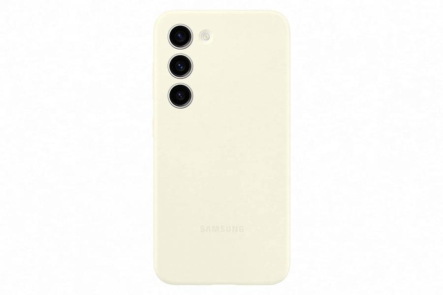 Samsung Silicone Cover custodia morbida per Galaxy S23, Crema