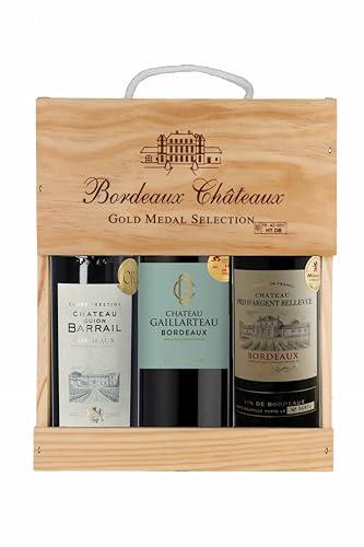Sélection Bordeaux - Confezione regalo vino rosso medaglia d'oro in cassa di legno