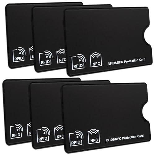 Custodie Protettive RFID per Carte di Credito - Set da 6 Nere