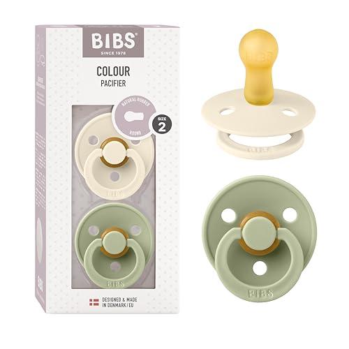 BIBS Colour Ciuccio - Confezione Doppia Ivory/Sage (6-18 mesi)