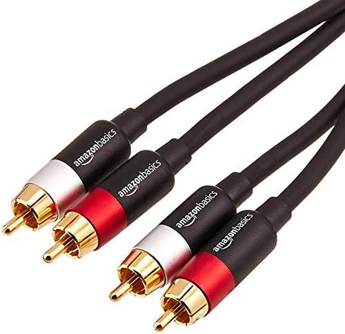 Amazon Basics Cavo Audio RCA, 1.22m, Nero