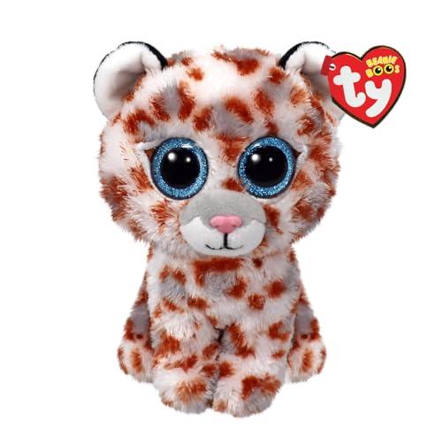 Ty Beanie Boos - Coco il Leopardo con Occhi Azzurri Glitter