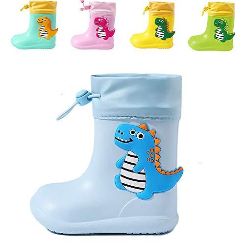 Stivali da Pioggia per Bambini e Bambine con Dinosauri - Blu - Misura 24/25 EU