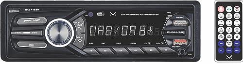 Majestic DAB 445 BT - Autoradio RDS FM stereo/DAB+ PLL, Bluetooth, Doppio USB, Ingressi SD/AUX-IN, Frontalino estraibile, Telecomando, 180W (45W x 4ch), Nero