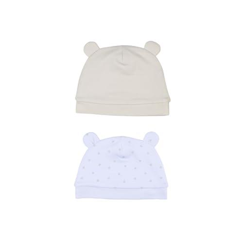 Set 2 Cappellini Neonati in Cotone Biologico Prénatal