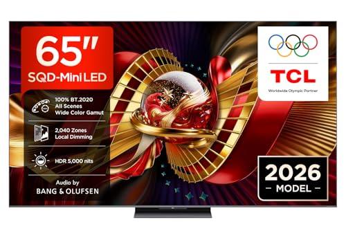 TCL 65C8L 65” SQD-Mini LED TV, 4K HDR 5000 nits and 2,040 dimming zones, Google TV, Dolby Vision & Atmos, Audio by Bang & Olufsen, 144Hz, Apple AirPlay 2 & Alexa