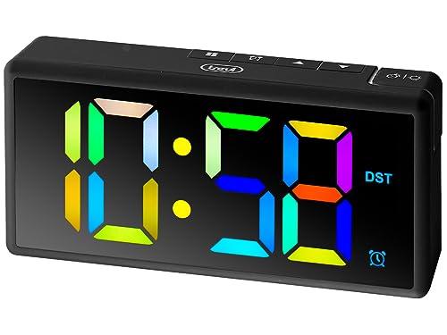 Trevi Orologio Sveglia Digitale con Grande Display Multicolore EC 886