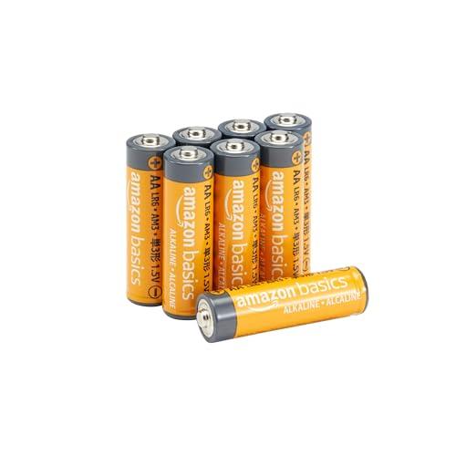 Amazon Basics - Batterie Alcaline AA 1.5 Volt, Performance, confezione da 8