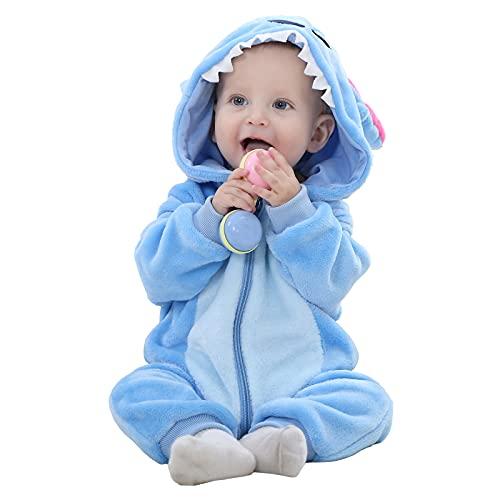 Pagliaccetto Unisex Bambino Inverno Coniglio Tigre Flanella Cosplay Halloween Costume