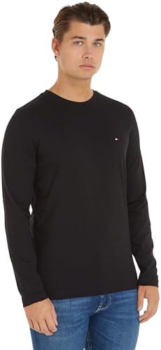 Tommy Hilfiger Maglietta Maniche Lunghe Uomo Logo Cotone Nera