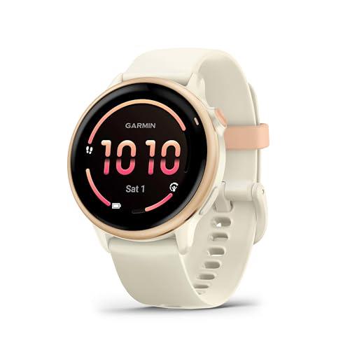Garmin vívoactive 6, Esclusiva Amazon, 42mm, Smartwatch, Bone & Pink Dawn